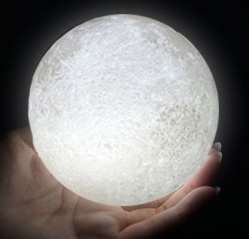 Rechargeable 3D Print Moon Lamp 2 Color Change Touch Switch Rechargeable 3D Print Moon Lamp 2 Color Change Touch Switch